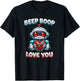 Cute Robot Mechanical Heart Kids Boys Valentines T-Shirt - T-Shirt | Black