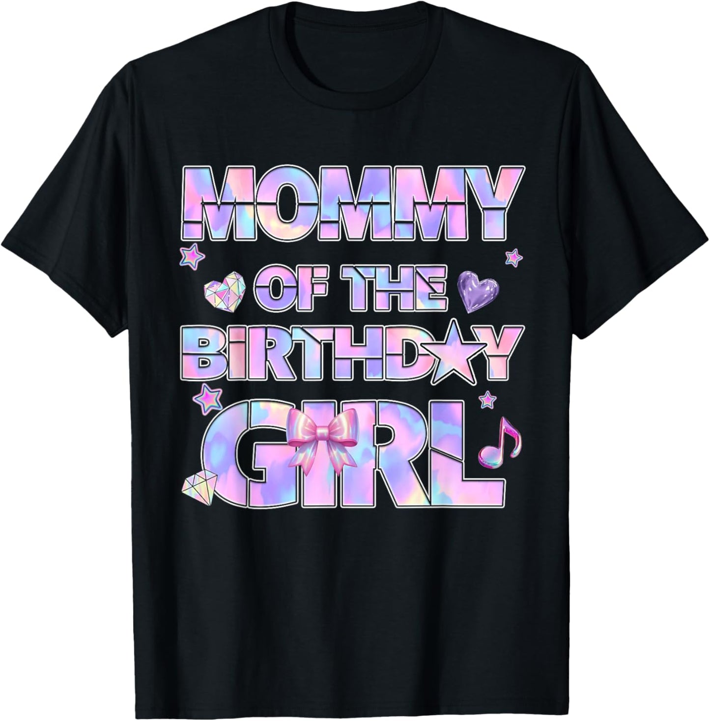 Mom of The Birthday Girl Kpop Family Birthday Party T-Shirt - T-Shirt | Black