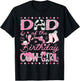 Dad of The Birthday Cowgirl Pink Rodeo Western Disco T-Shirt - T-Shirt | Black
