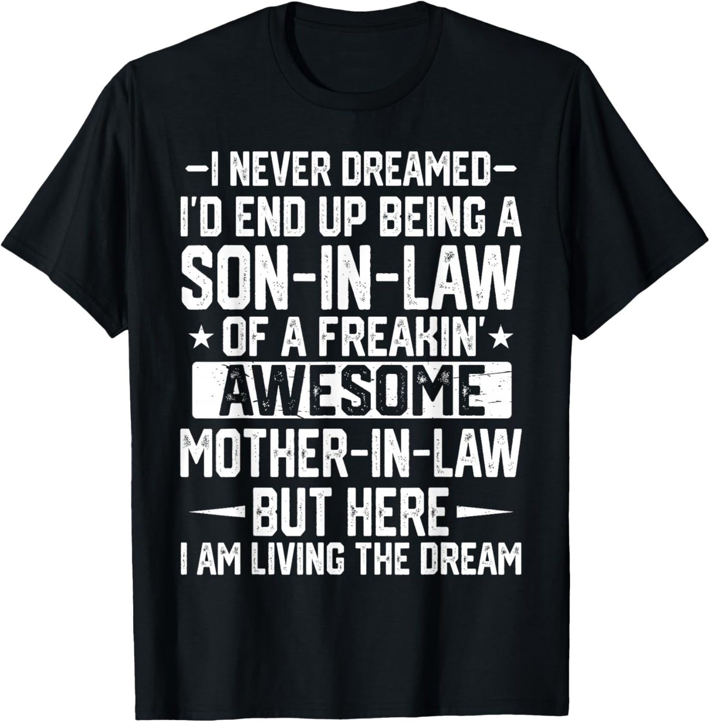 Son in Law Art from Mother in Law for Fathers Day Men Boys T-Shirt - T-Shirt | Black