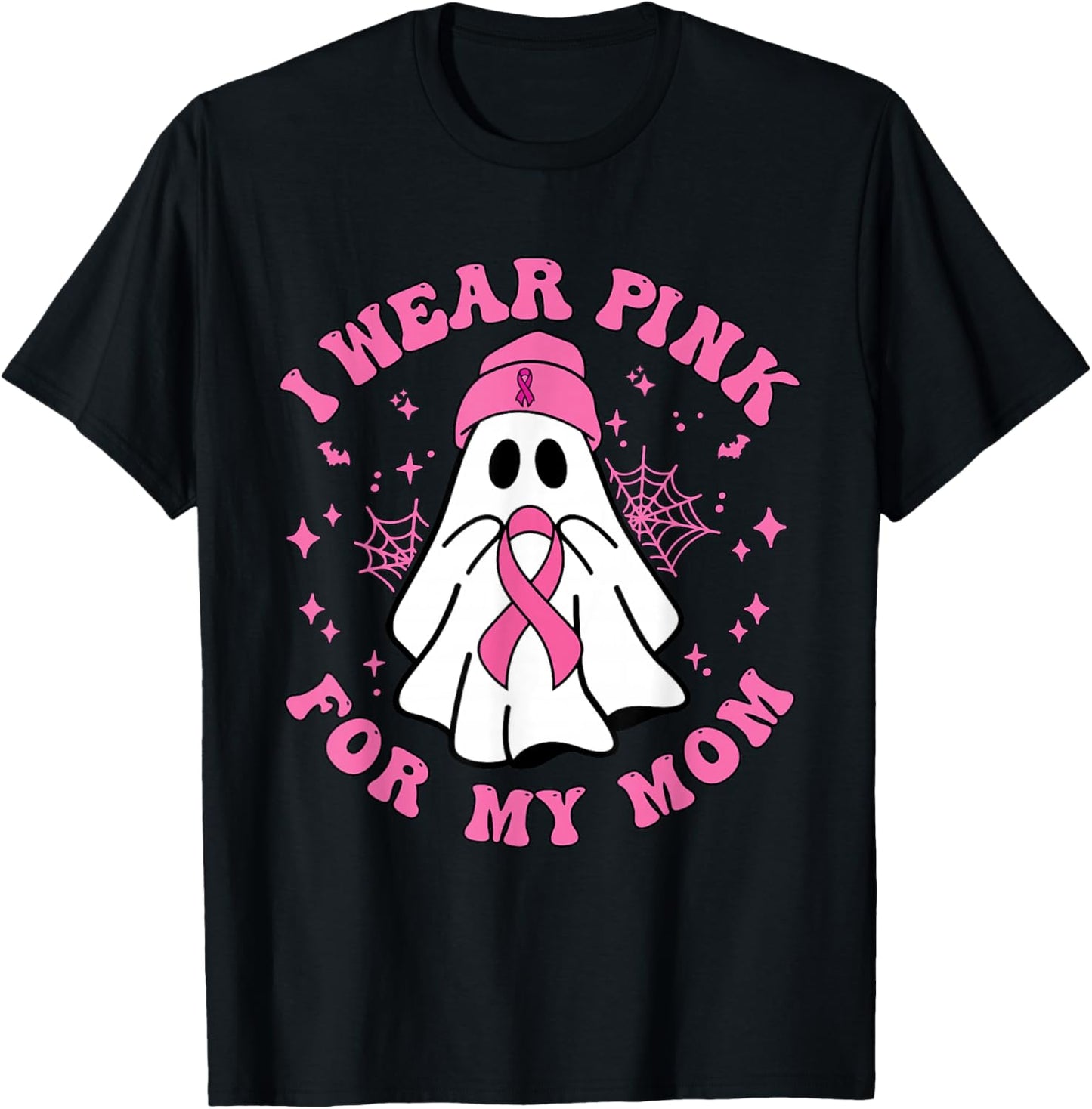 Halloween I Wear Pink for My Mom Breast Cancer Kid Women T-Shirt - T-Shirt | Black
