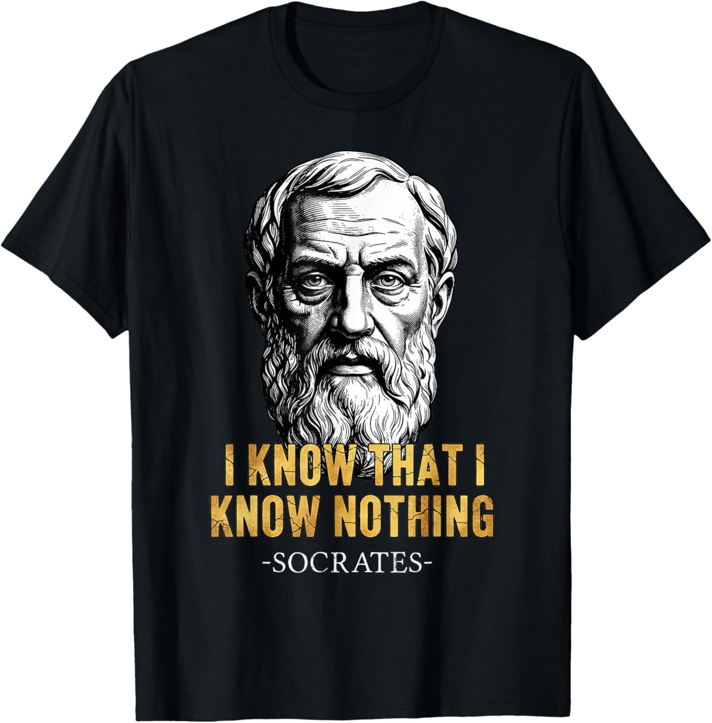 I Know That I Know Nothing Socrates Quote Philosophy T-Shirt - T-Shirt | Black