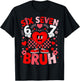 67 Six Seven Bruh Funny 6 7 Meme Valentine Heart Boys Kids T-Shirt - T-Shirt | Black