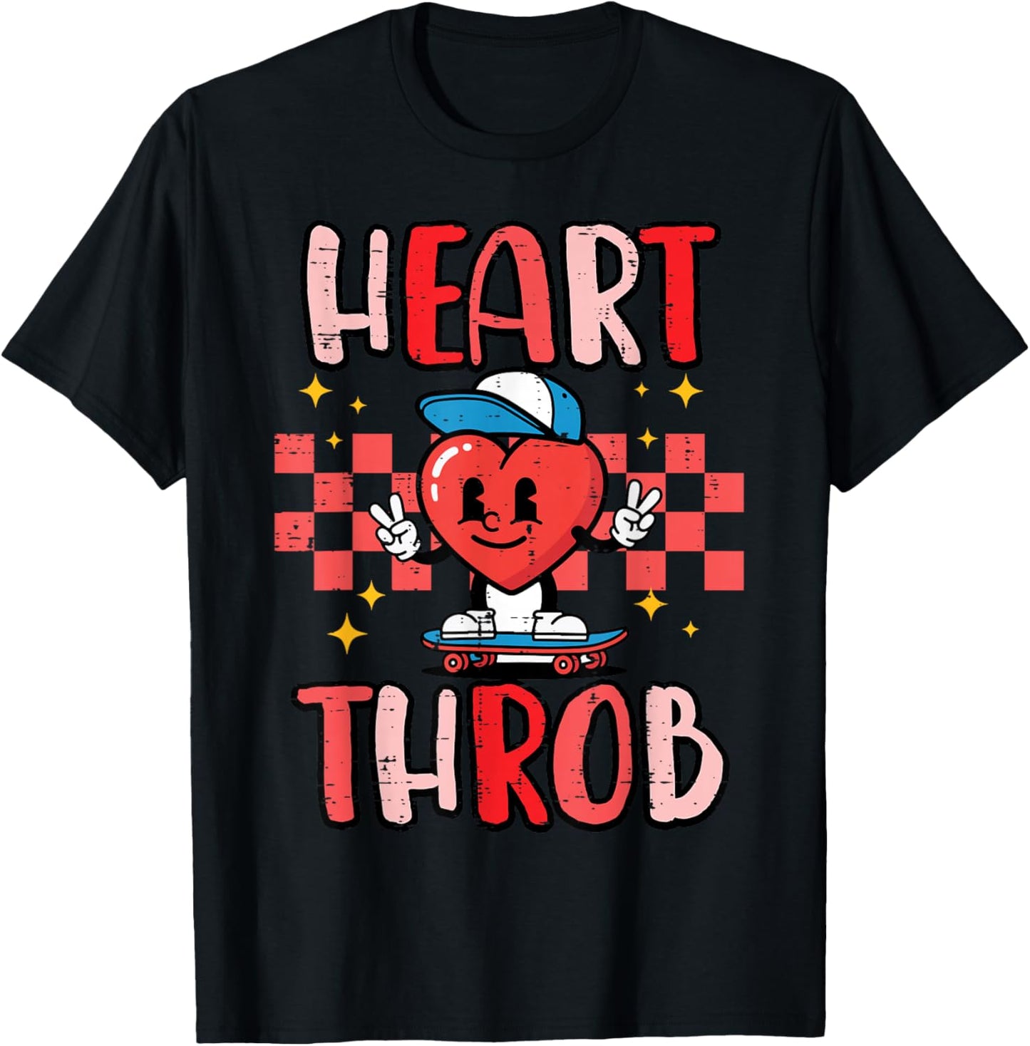 Valentines Day Heart Throb Skateboard Cute Toddler Boys Kids T-Shirt - T-Shirt | Black