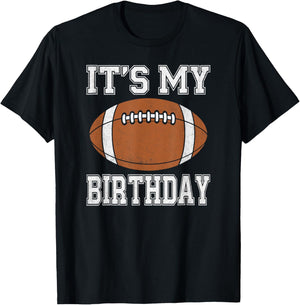 It’s My Birthday Football Vintage Style T-Shirt - T-Shirt | Black