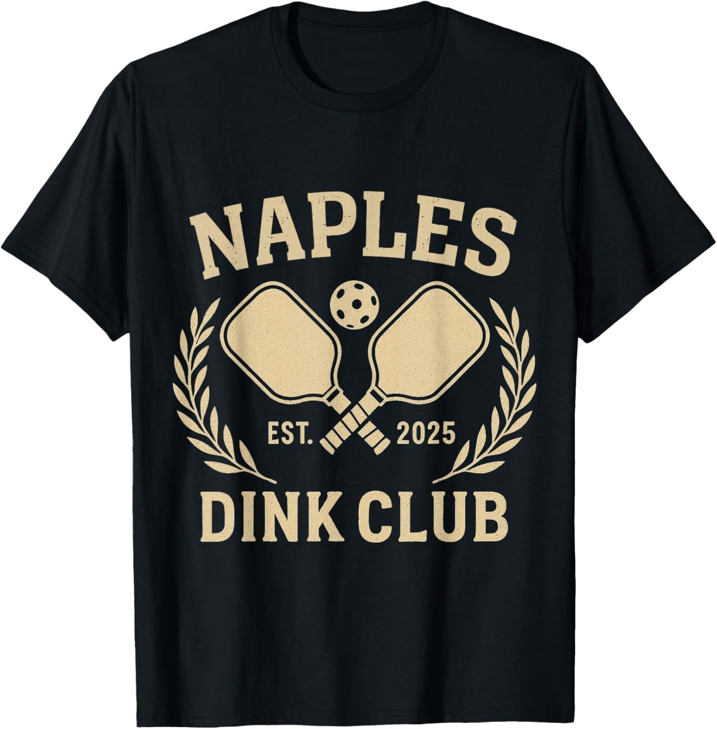 Naples Florida Dink Pickleball Club Pickleball Athletic T-Shirt - T-Shirt | Black