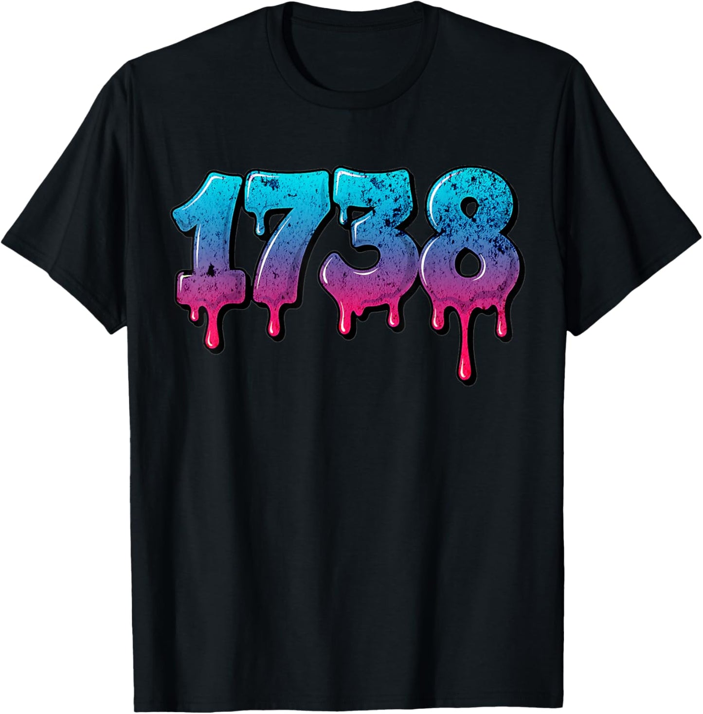 1738 Drip Vapor Gradient T-Shirt - T-Shirt | Black