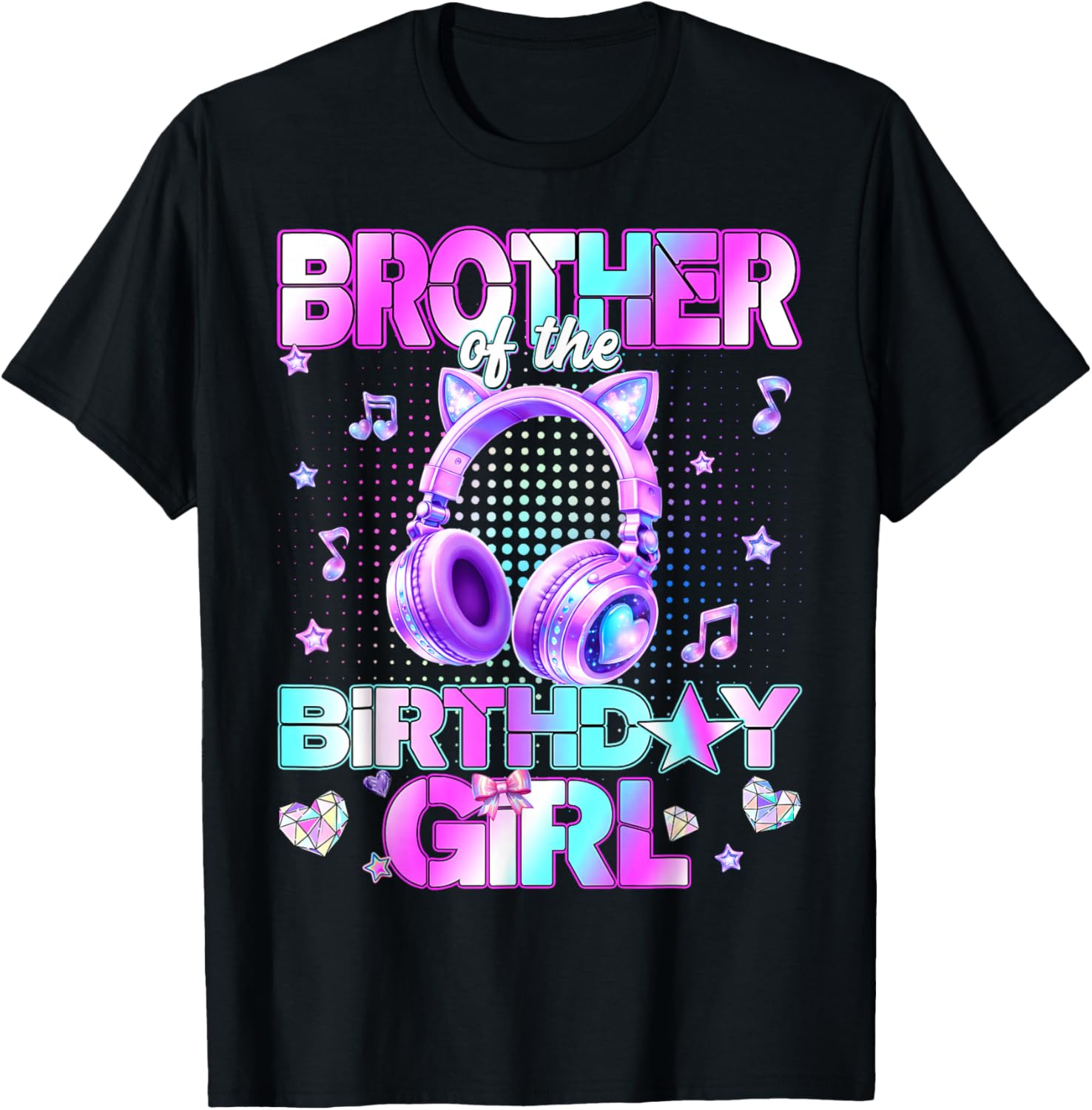 Brother The Birthday Girl K-pop Family Birthday Party Girls T-Shirt - T-Shirt | Black