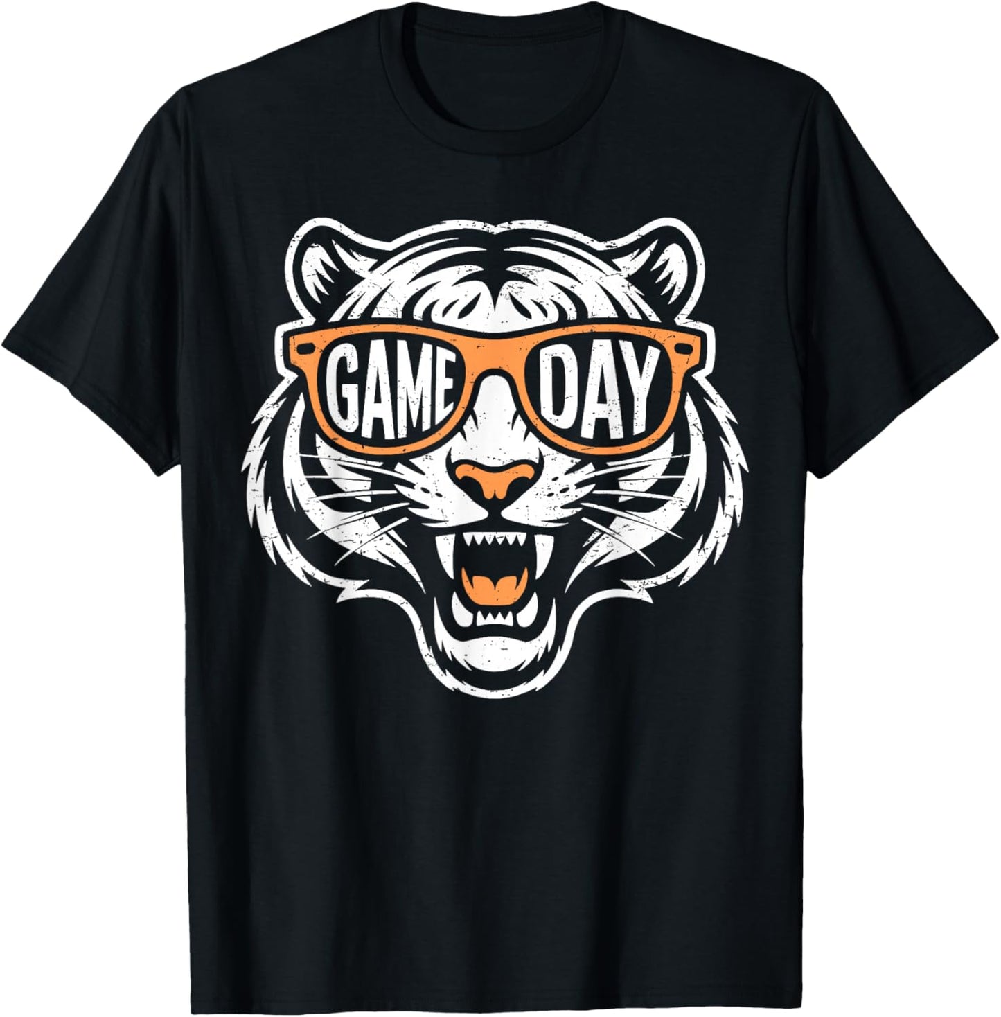 Retro Game Day Tiger T-Shirt - T-Shirt | Black