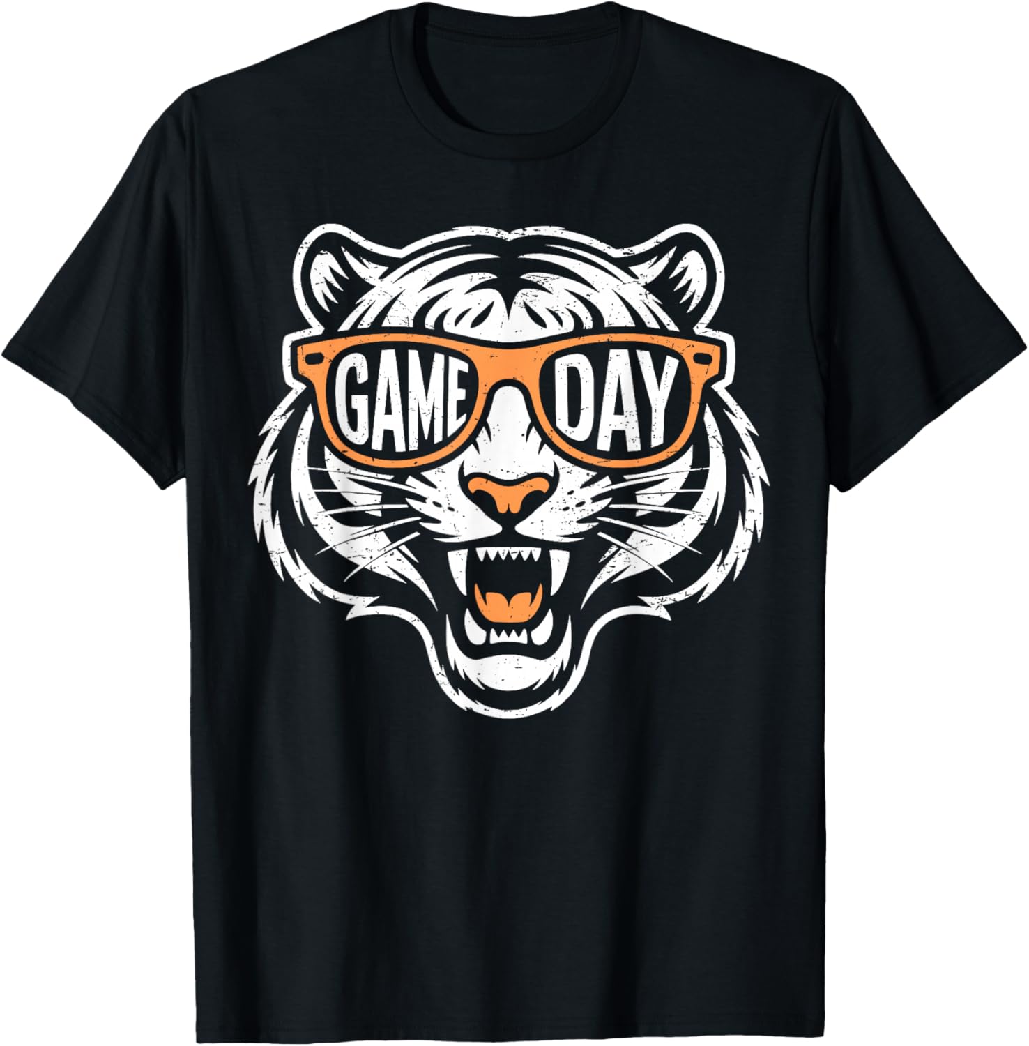 Retro Game Day Tiger T-Shirt - T-Shirt | Black