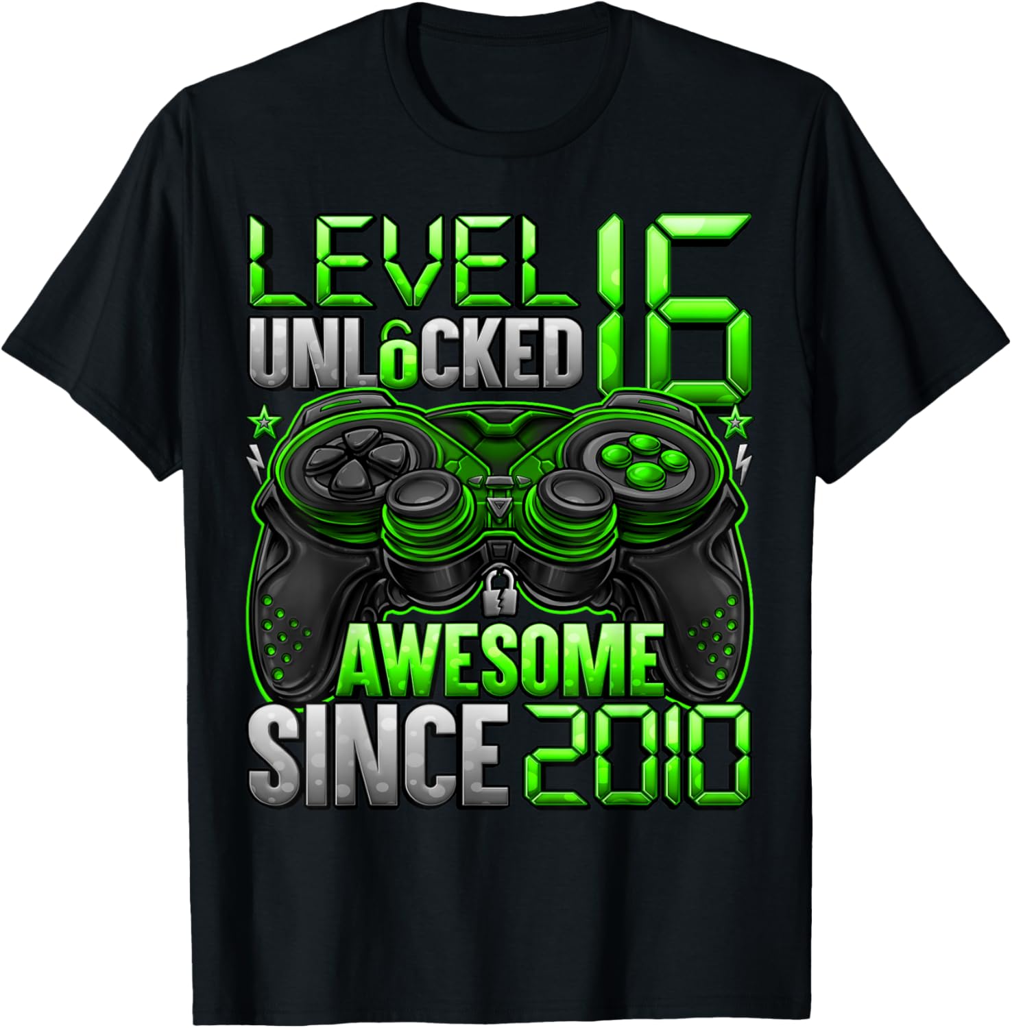 Level 16 Unlocked 16 Year Old Gifts Boys 16th Birthday Boy T-Shirt - T-Shirt | Black
