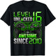 Level 16 Unlocked 16 Year Old Gifts Boys 16th Birthday Boy T-Shirt - T-Shirt | Black