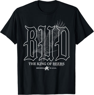 Budweiser - Bud Eagle - The King of Beers T-Shirt - T-Shirt | Black