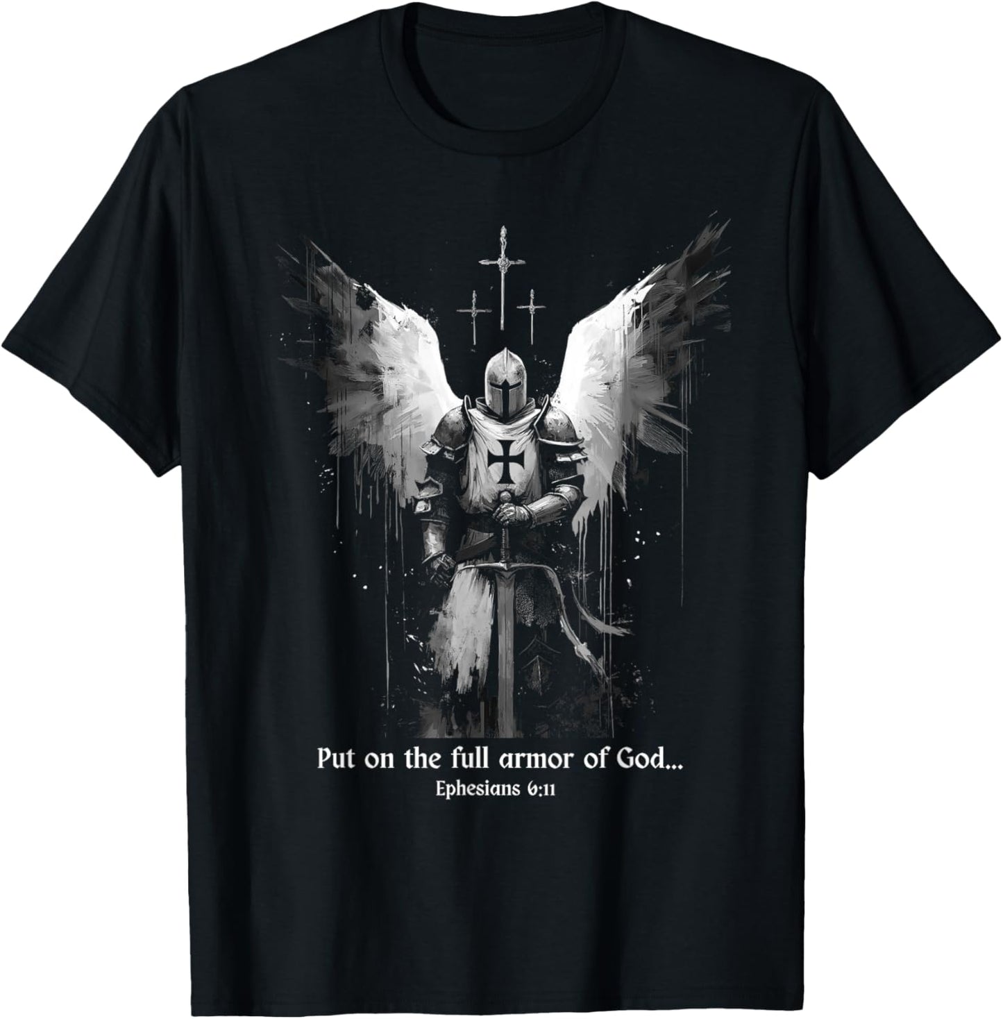 Christian Knight Templar Crusader Warrior Catholic Men Women T-Shirt - T-Shirt | Black