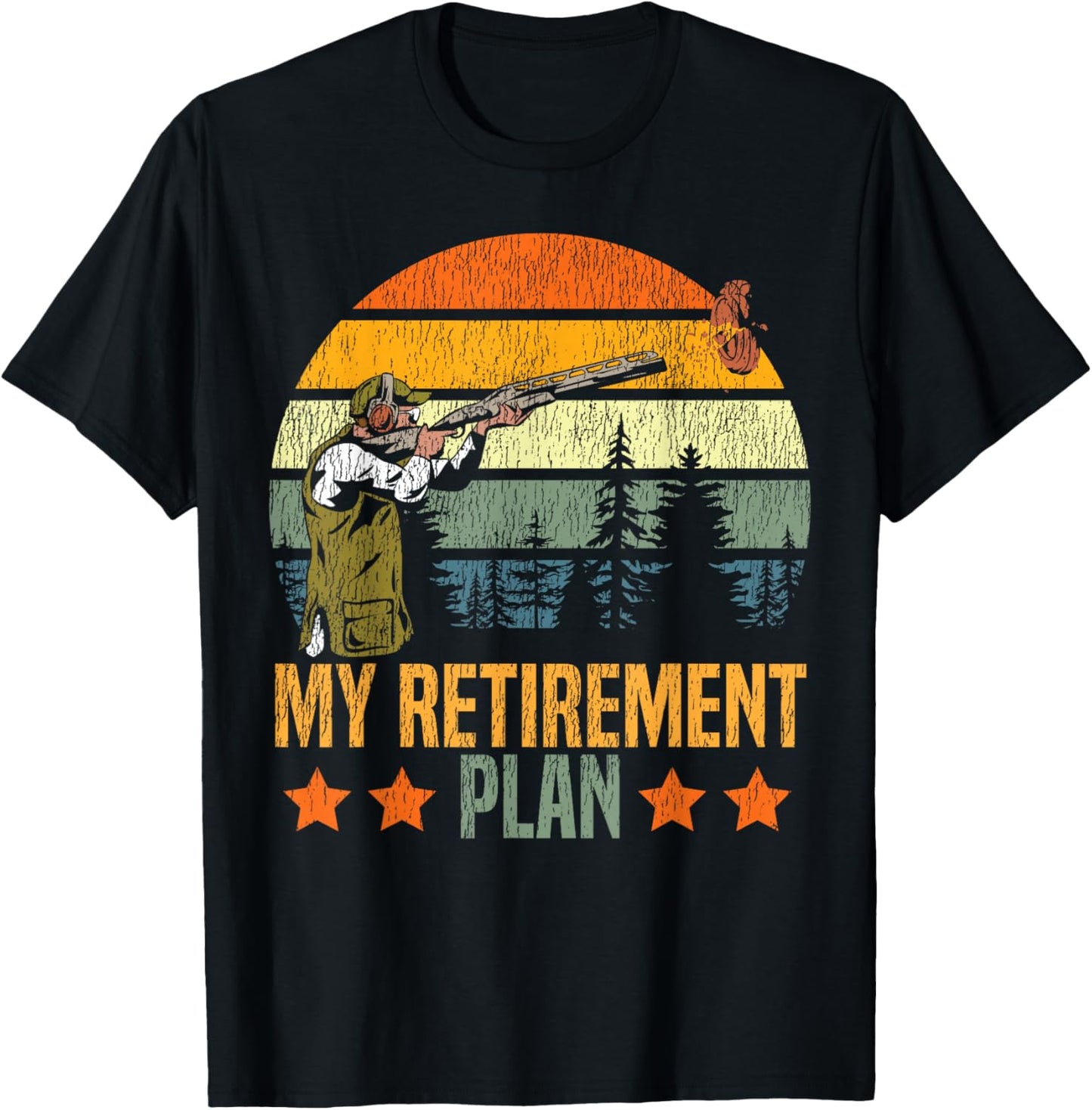 Shotgun Skeet Trap Clay Pigeon Shooting Retro Vintage My T-Shirt - T-Shirt | Black