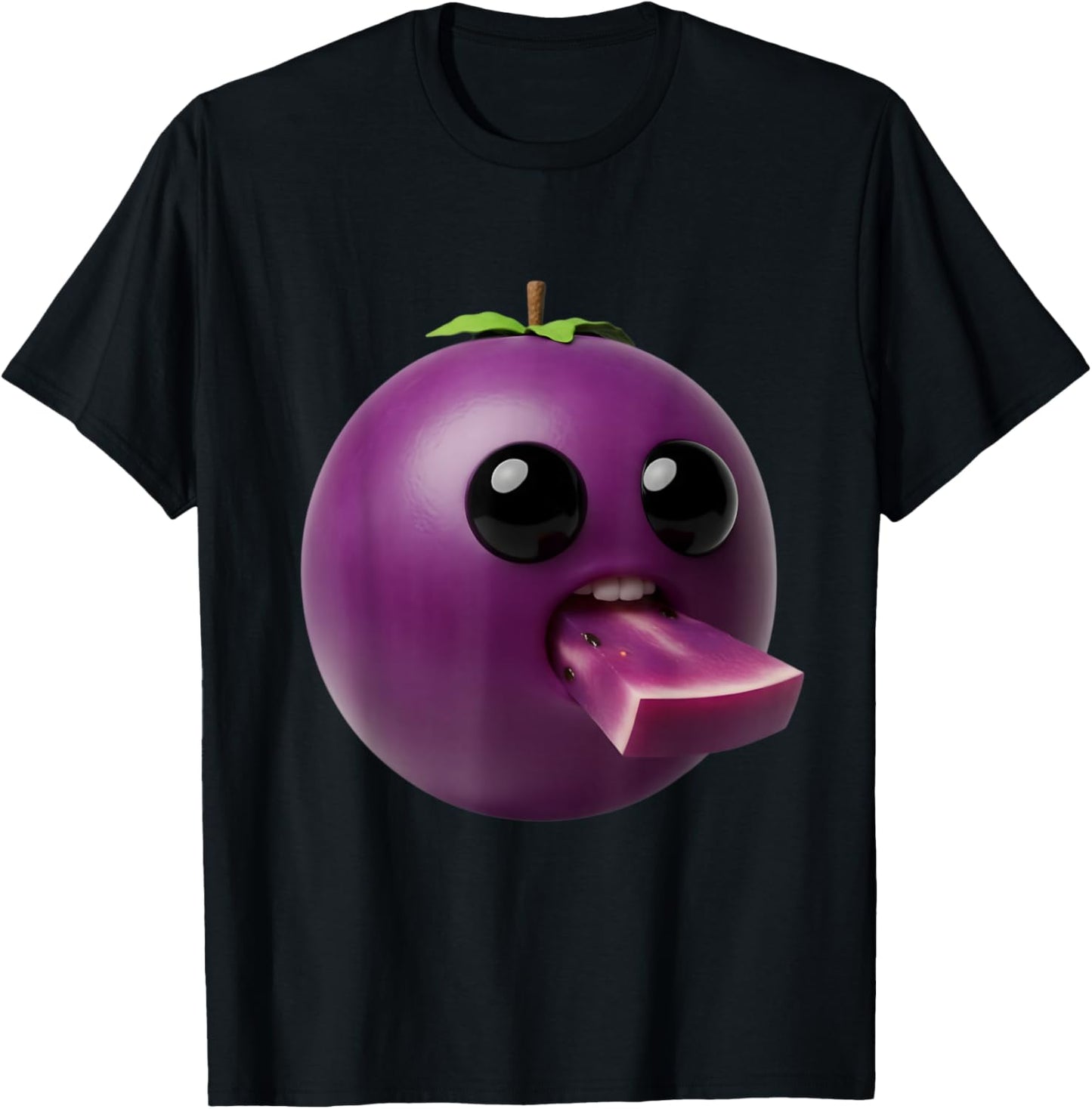 Niche Fruits Funny Grape Meme Brainrot Surreal T-Shirt - T-Shirt | Black