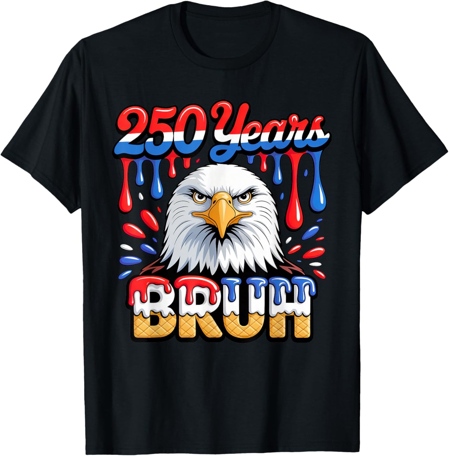 250 Years Bruh 250th Anniversary USA Eagle 4th of July Boys T-Shirt - T-Shirt | Black