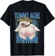 Tummy Ache Survivor Funny Pibble Graphic Meme Brainrot T-Shirt - T-Shirt | Black