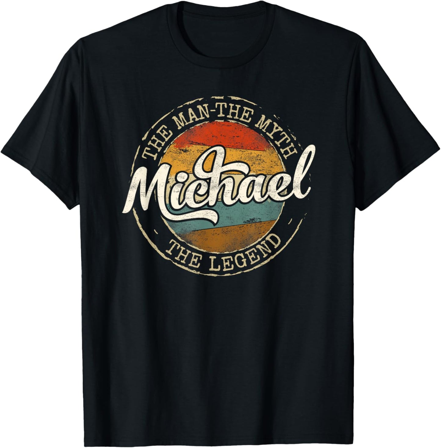 Michael The Man The Myth The Legend Vintage Name T-Shirt - T-Shirt | Black
