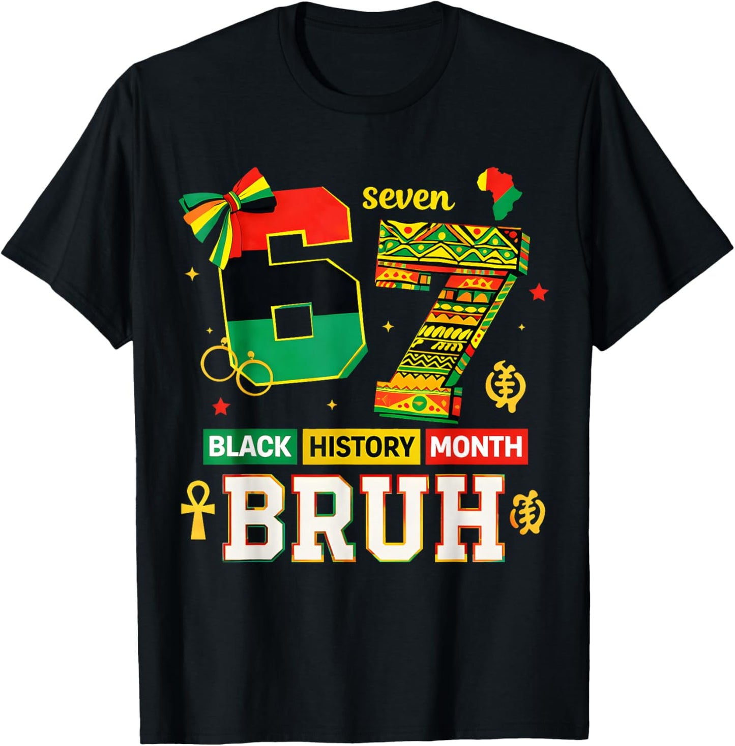 Bruh 67 Black History Month for Kids Boys African American T-Shirt - T-Shirt | Black