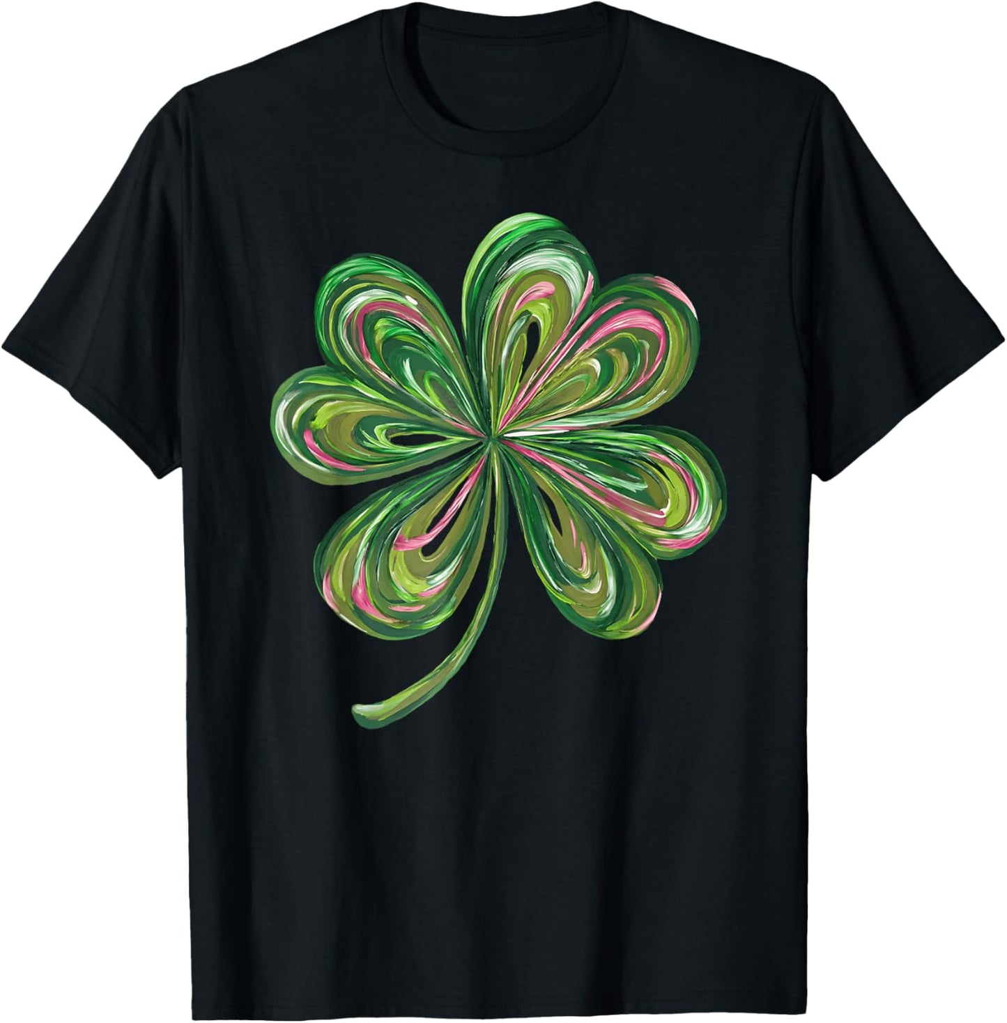 Coquette Shamrock Bow St Patrick’s Day Lucky Clover Kids T-Shirt - T-Shirt | Black