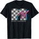 MTV Distressed Vintage Checkerboard Logo Music Television T-Shirt - T-Shirt | Black