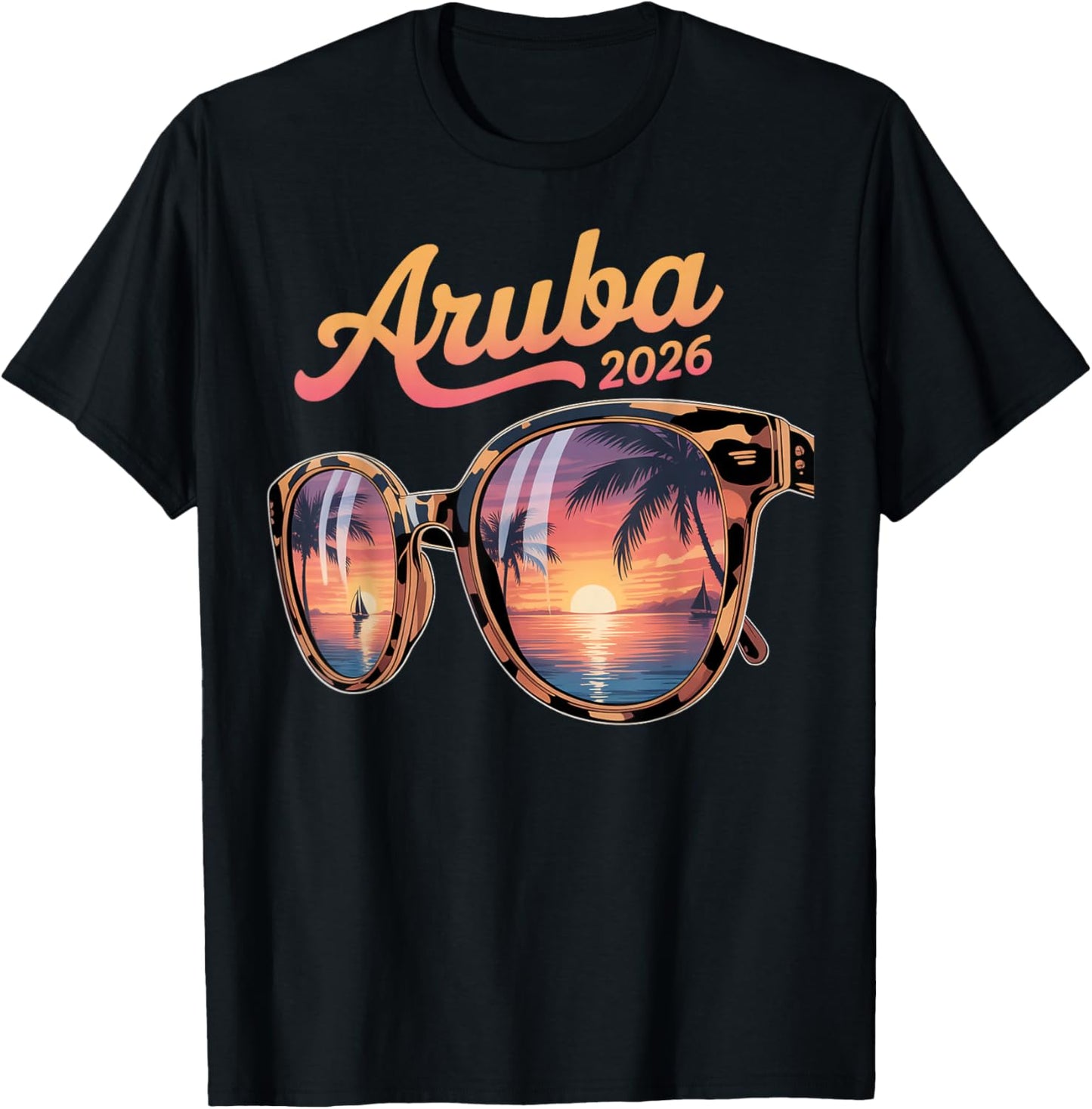 Aruba Cruise 2026 Matching Family Vacation T-Shirt - T-Shirt | Black
