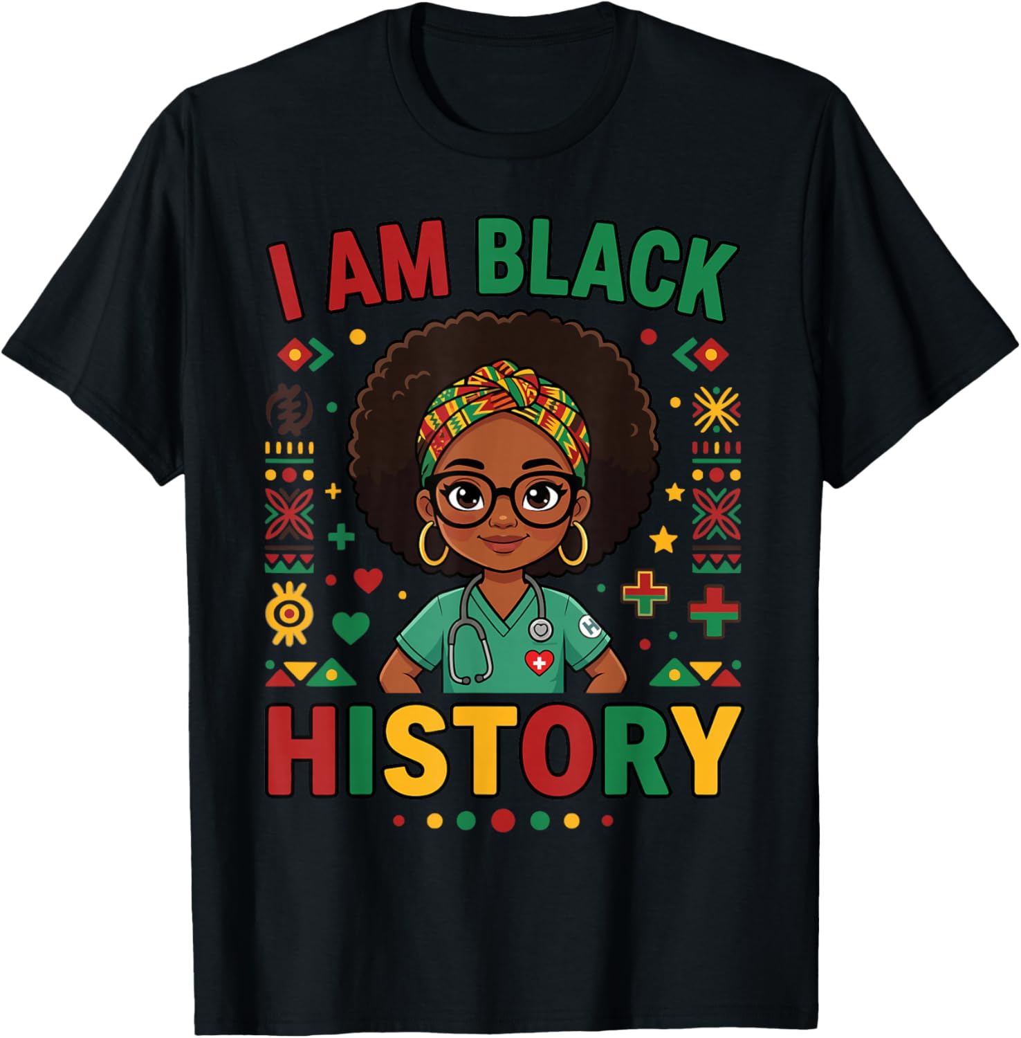 I Am Black History Women Girl Black History Month Juneteenth T-Shirt - T-Shirt | Black