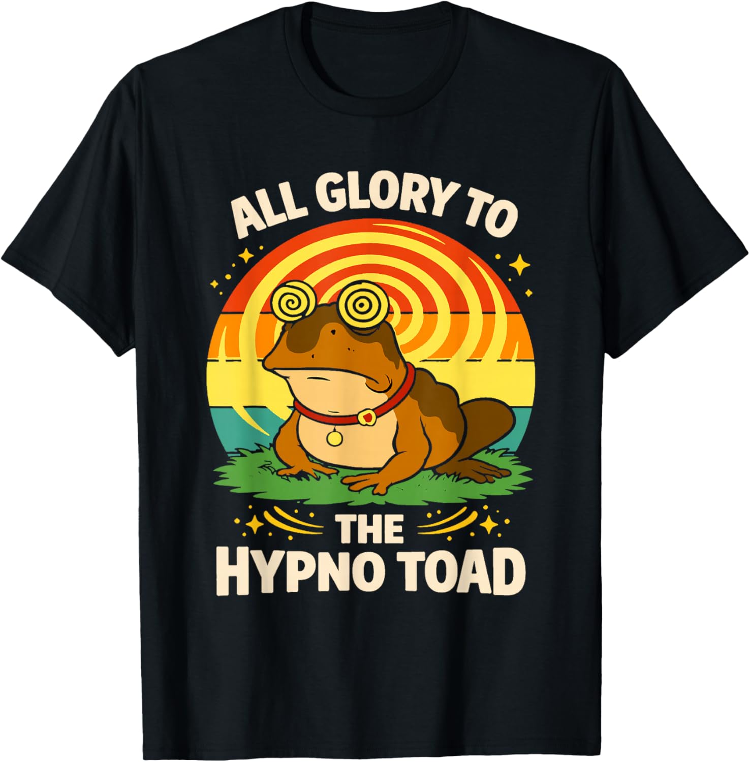 All Glory to The Hypno Toad Amphibian Funny Meme Frog Joke T-Shirt - T-Shirt | Black