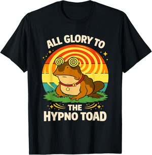 All Glory to The Hypno Toad Amphibian Funny Meme Frog Joke T-Shirt - T-Shirt | Black