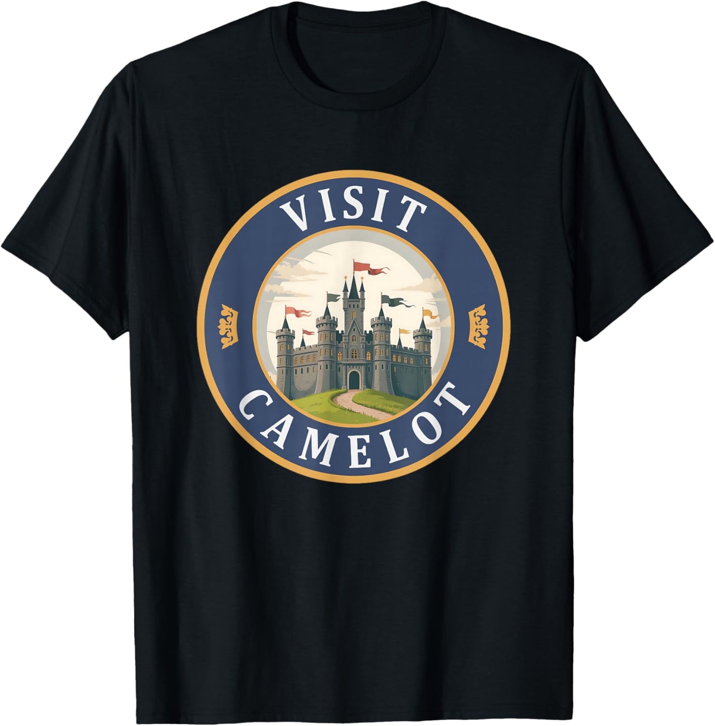 Visit Camelot King Arthur Funny History T-Shirt - T-Shirt | Black
