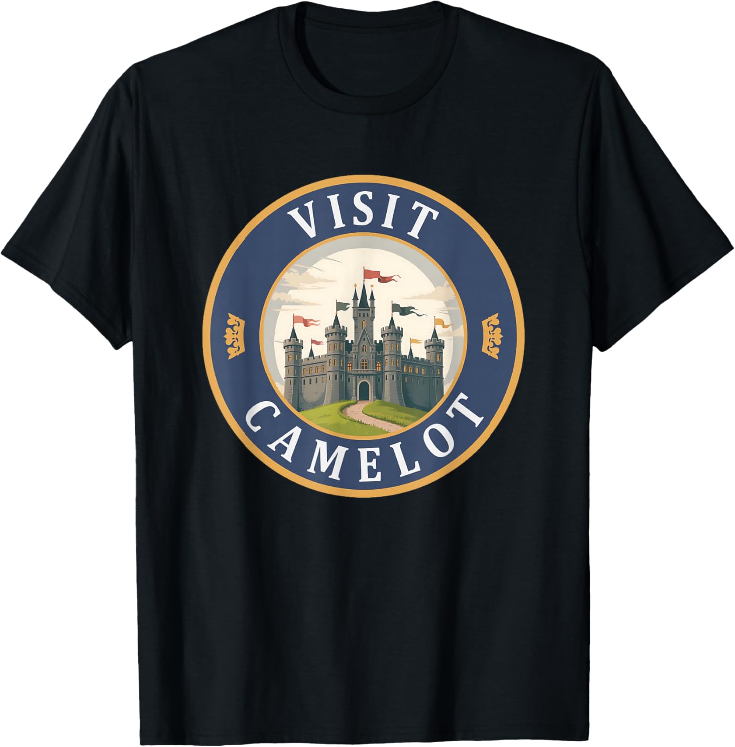 Visit Camelot King Arthur Funny History T-Shirt - T-Shirt | Black