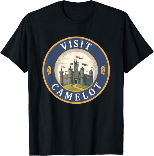 Visit Camelot King Arthur Funny History T-Shirt - T-Shirt | Black