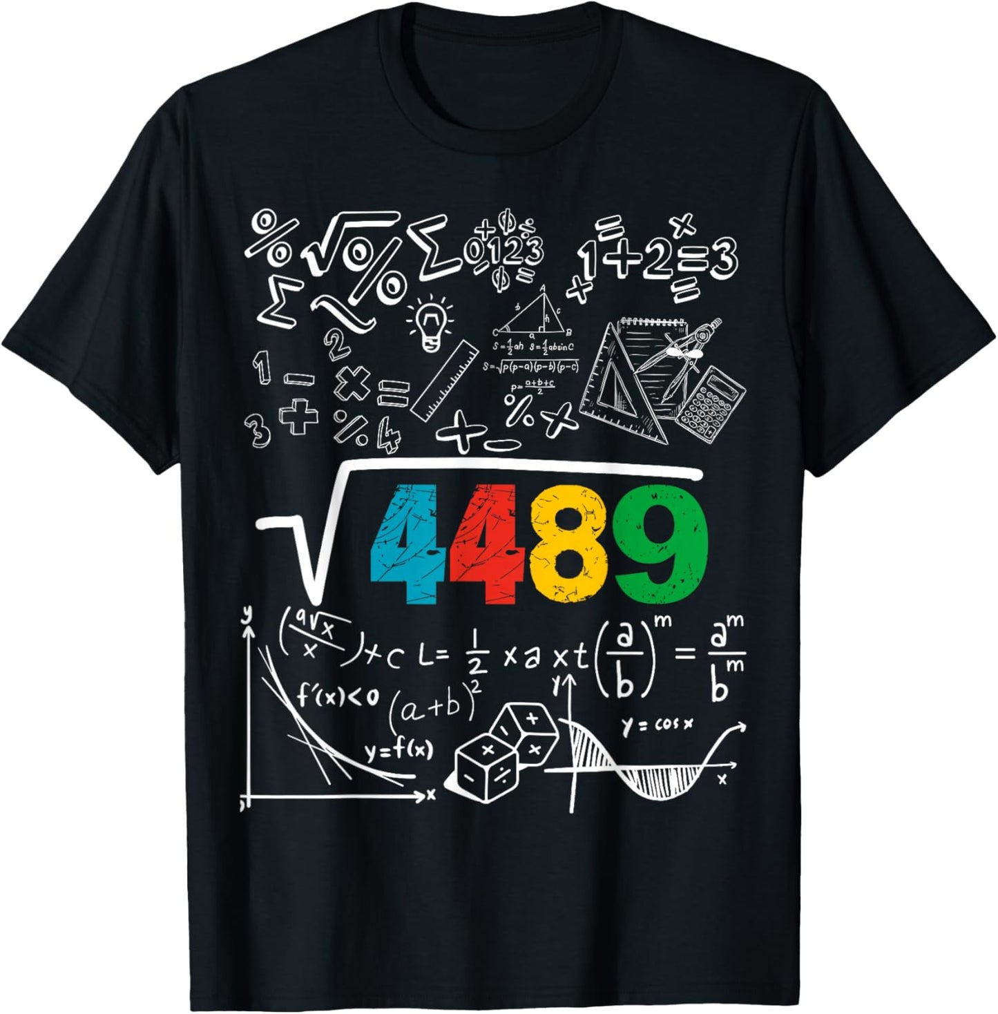 67 Meme Square Root 4489 Slang Six Seven Math Teacher T-Shirt - T-Shirt | Black
