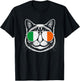 Cat St Patricks Day Ireland Irish Flag Sunglasses Boys Kids T-Shirt - T-Shirt | Black