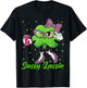 Funny Sassy Lassie Shamrock Leopard St Patricks Women Girl T-Shirt - T-Shirt | Black