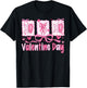 Preppy Valentine XOXO Coquette Bow Hearts Lover Girl Women T-Shirt - T-Shirt | Black