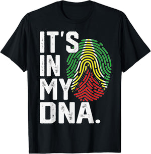 Guyana Roots Flag Fingerprint Graphic Patriotic T-Shirt - T-Shirt | Black