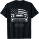 HIghboy Dentside 4x4 Truck Silhouette with Patriotic Flag T-Shirt - T-Shirt | Black