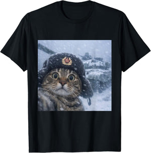 Russian Cat Meme T-Shirt - T-Shirt | Black