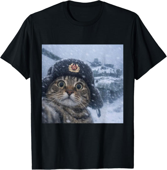 Russian Cat Meme T-Shirt - T-Shirt | Black