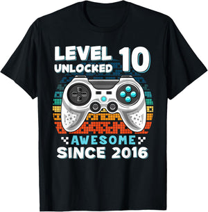 10th Birthday for Boys 10 Years Birthday Kids Gifts T-Shirt - T-Shirt | Black