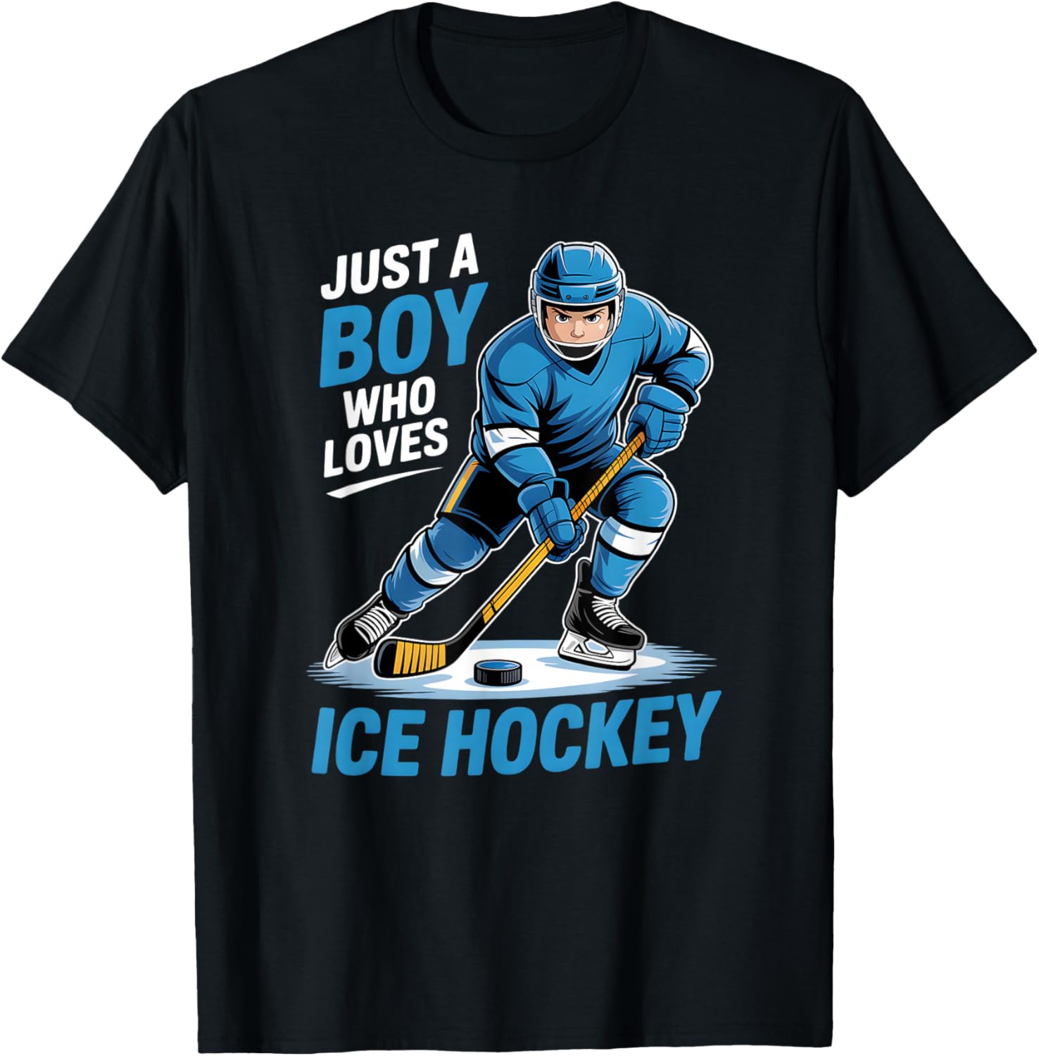 Boys Ice Hockey T-Shirt - T-Shirt | Black