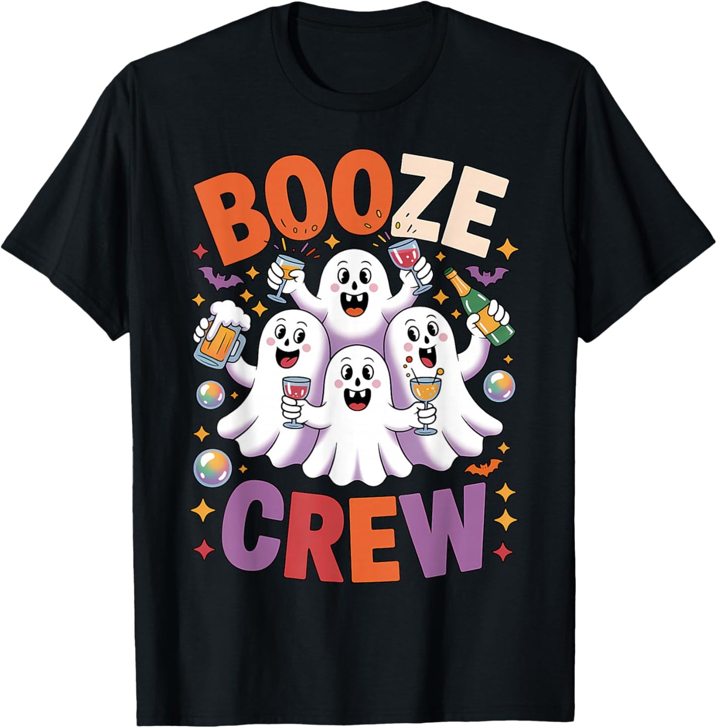 Booze Crew Halloween Drinking Group Costume T-Shirt - T-Shirt | Black