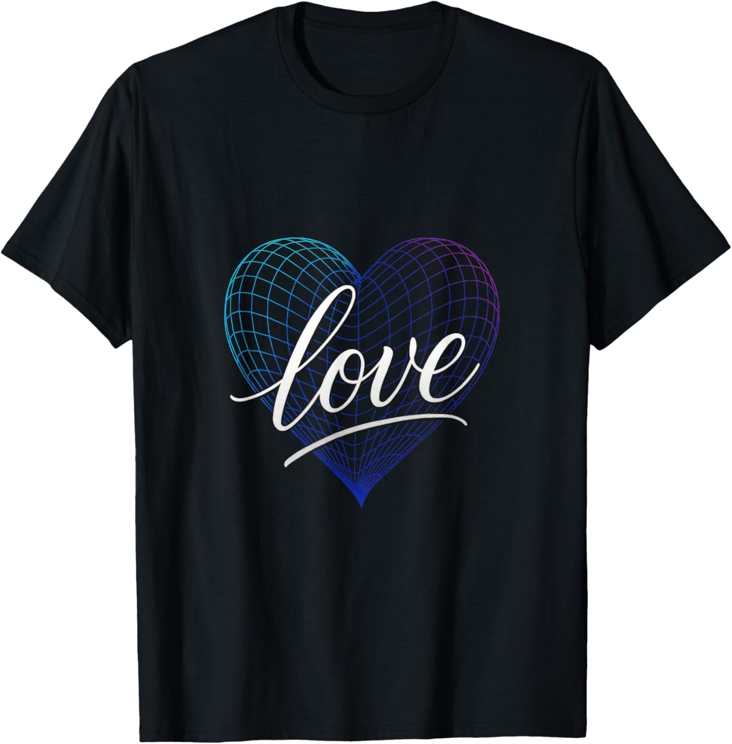 Love - Heart Couple Valentines T-Shirt - T-Shirt | Black