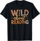 Wild About Reading Safari Animal Print Graphic T-Shirt - T-Shirt | Black