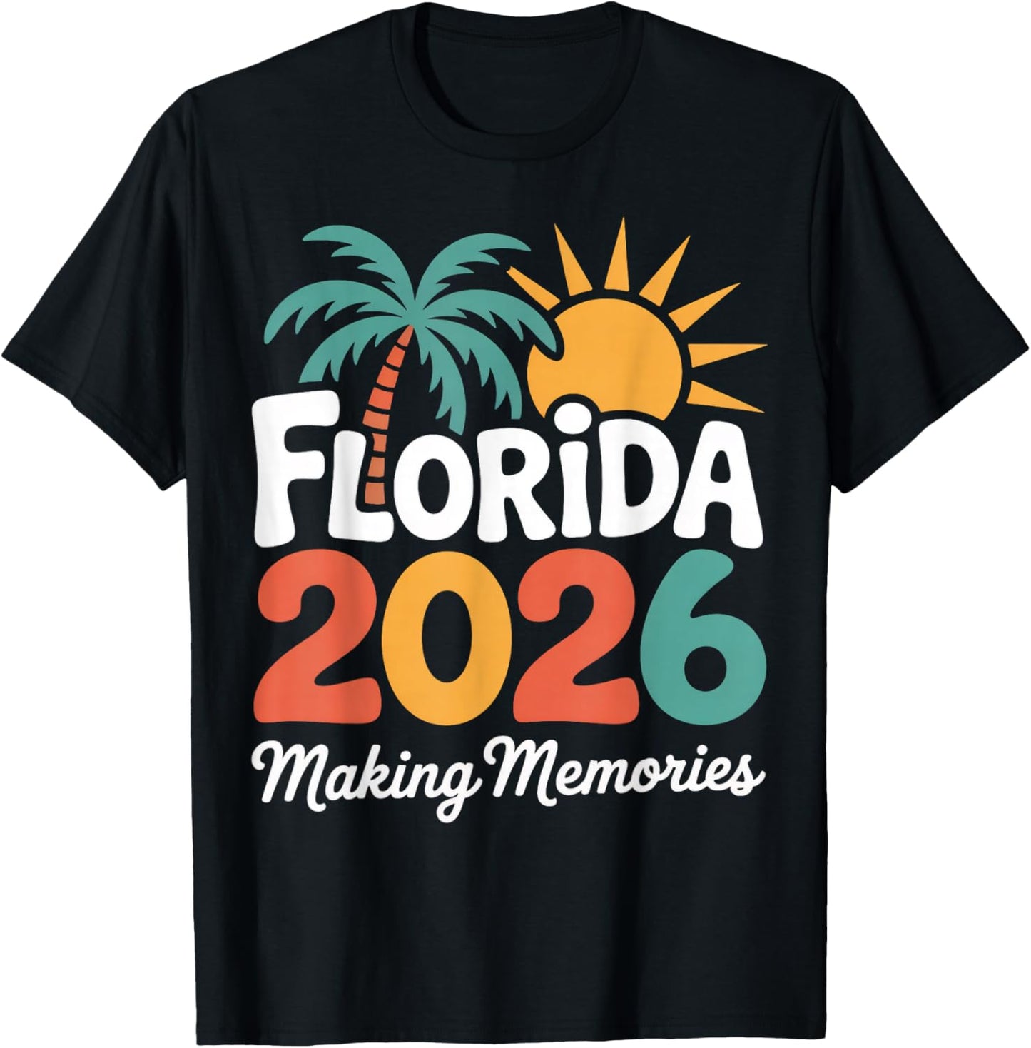 Florida 2026 Family Vacation Trip & Friends Group Souvenirs T-Shirt - T-Shirt | Black