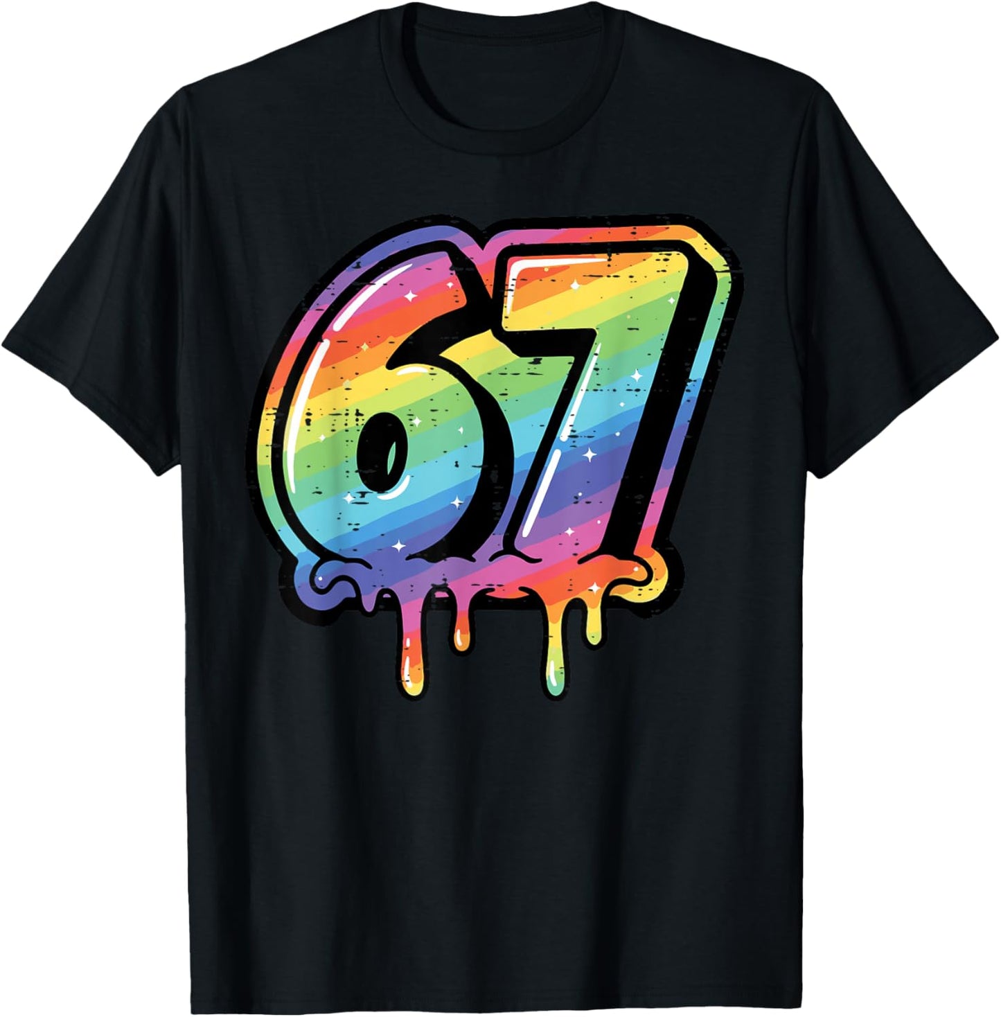 6 7 Meme Number Drip 67 Gen Alpha Slang Kids Boys Youth T-Shirt - T-Shirt | Black