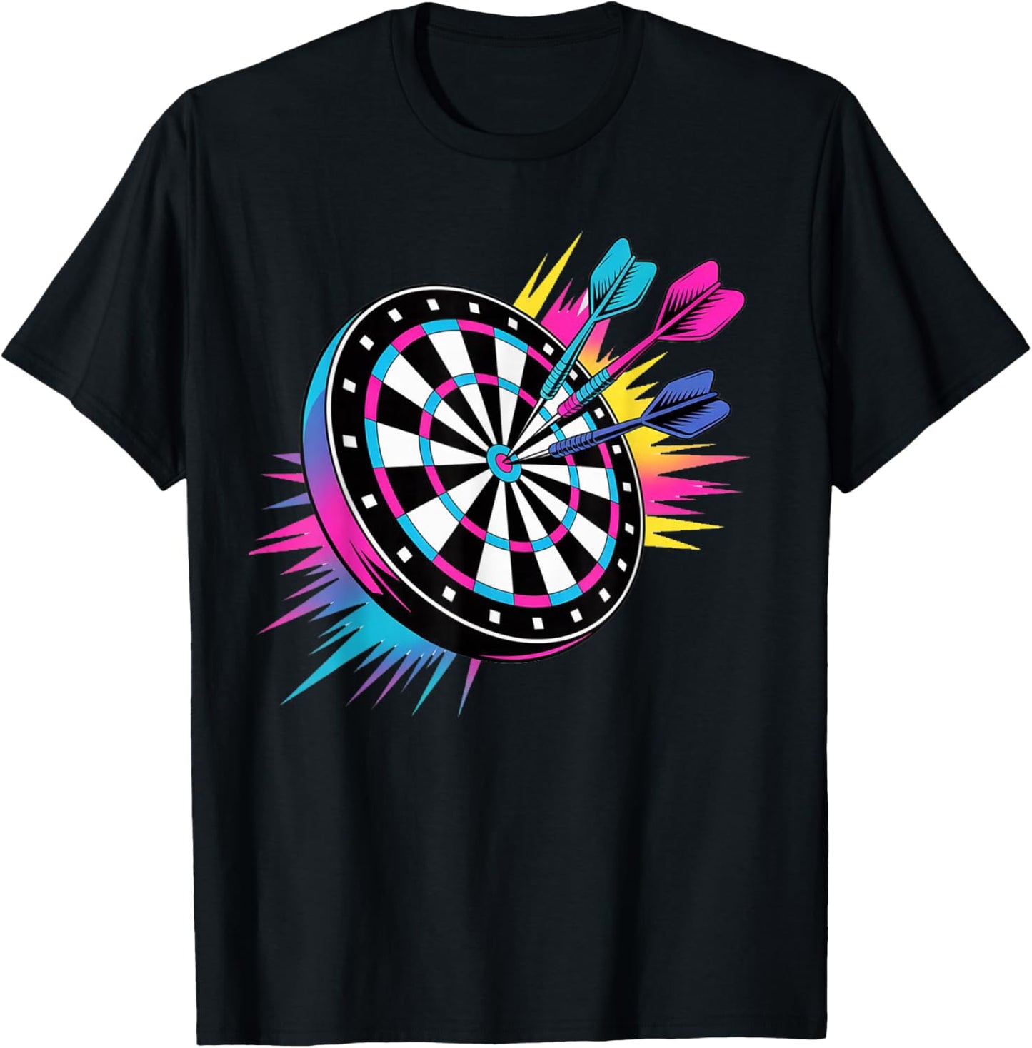 Fan Trikot Team Sport Dart Darts Dartspieler Retro Spruch T-Shirt - T-Shirt | Black