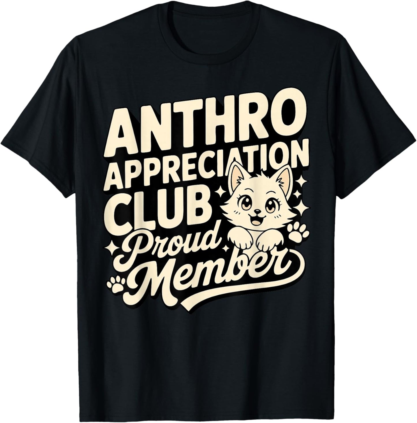 Furry Fandom Animal Fursonas Club Anthropomorphic T-Shirt - T-Shirt | Black